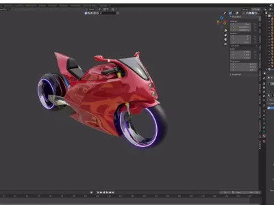 Futuristic bike 3D model