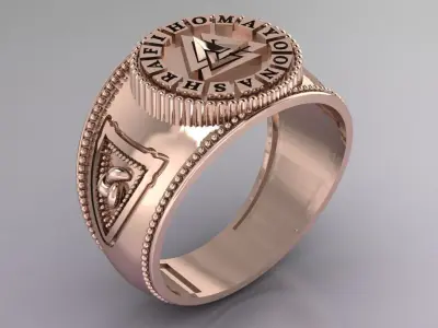 valknut ring for men 3D print model