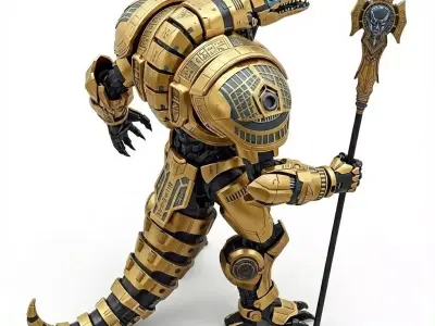 Sci-Fi Mecha-Sobek - Egyptian Mythological Crocodile Prop Low-poly 3D model