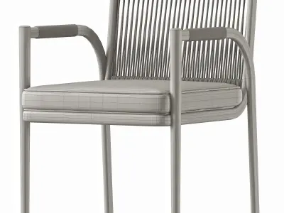 black garden soe chair 3D model