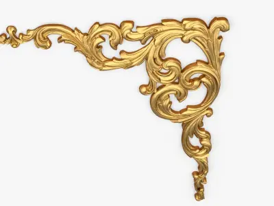 Classic decor ornament corner 106  3D model