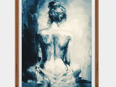 Art Frams 15- abstract naked woman Love art 3D model