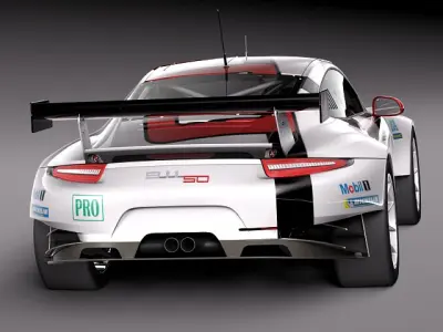 Porsche 911 RSR 2014 3D model