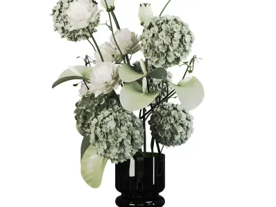 Plants Bouquet Vase 31 Low-poly 3D model