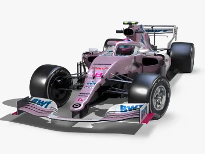 Racing Point RP20 2020 Low-poly 3D model