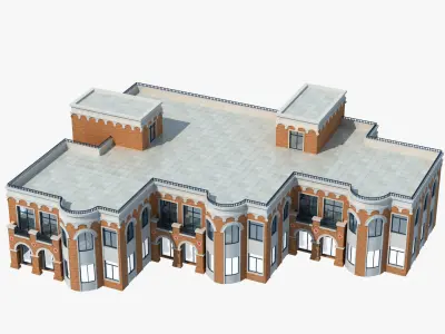 Kindergarten building 3D model