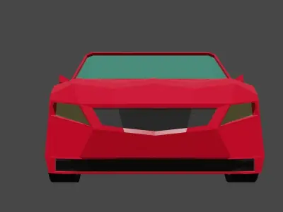 Low poly car concept for game Low-poly 3D model