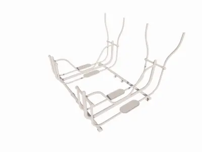 Realistic Outdoor Gym set-Outdoor Fitness Collection 3D model
