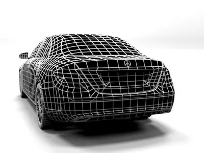 MERCEDES E CLASS 2017 LOWPOLY Low-poly 3D model