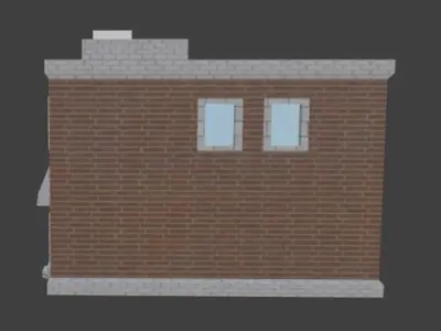 building brick Low-poly 3D model