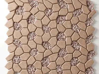 Paving Ngon pebble n2 3D model