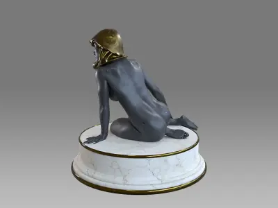 Zodiac Sign Female Cancer Low-poly 3D model