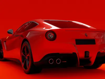 Ferrarri F12 Berlinetta Fully Rigged for blender 3D model