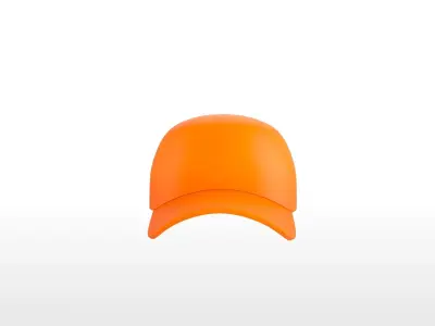 Orange Cap Low-poly 3D model