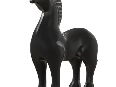 Minimalist Horse Statue 3D model