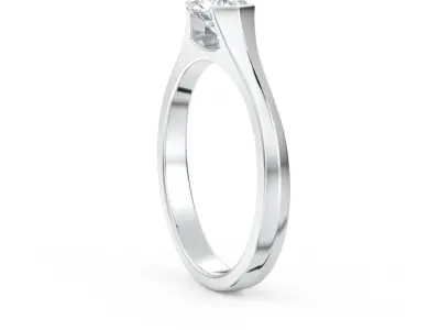 Ring with one gemstone Free 3D model buy