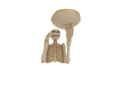 Skeleton Candy Bowl Halloween Bone Hand Treat Holder 3D print model