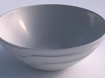 Bowl wide with smooth ribbons 3D print model