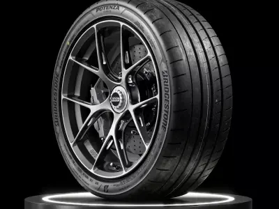 Bridgestone Potenza Race 235 40 R18 3D model