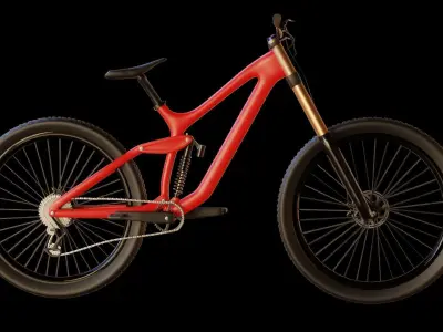 Mountain Bike MTB bicycle downhill Low-poly 3D model