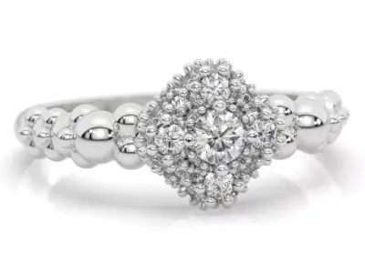 diamond bubbls ring 3D print model