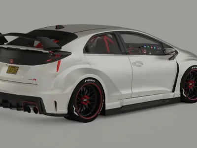 Civic Type R 2015 Custom Widebody Kit 3D model