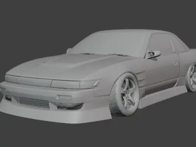 Origin Aggressive Body Kit  S13 Silvia GTS GT7 Base 3D model