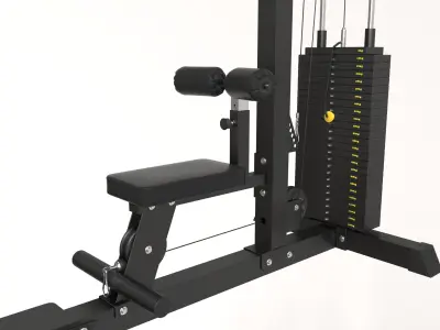 ATX Lat Pulldown Seated Row 3D model