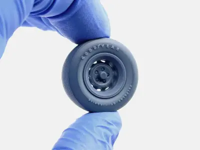 15x6 15x7 15x8 15x10 Mopar Rallye Wheels Goodyear Polyglas Tires 3D print model