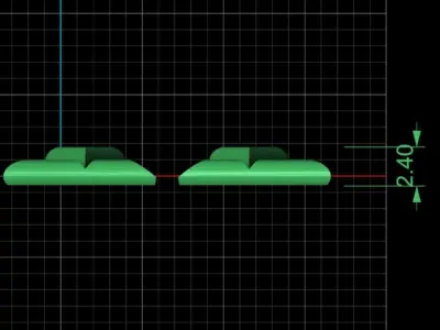 Lv volt earrings 3D print model