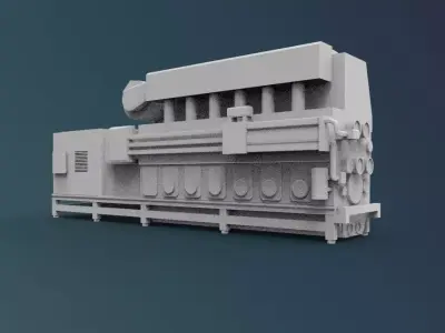 Wart sila Engine 3d printed model 3D print model