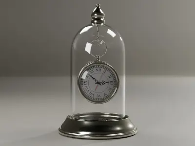 Desk clock in tube 3D model