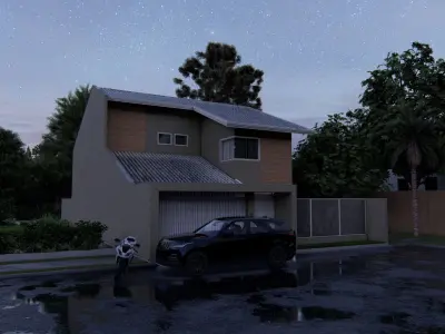 Casa Scene-villa-modern house 3D model