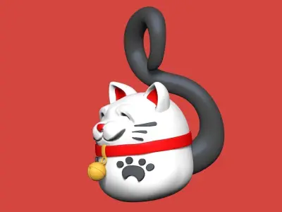 Cat pendant Free 3D print model