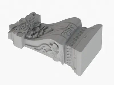 Scroll Corbel 34 3D model
