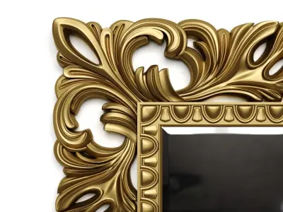 Italian luxury classic  frame with mirror 3D model