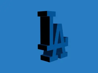 Los Angeles Dodgers Team Logo 3D model