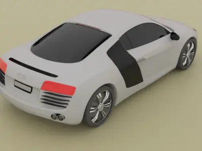 car Audi R8 Low-poly 3D model