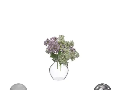 Lilacs in Vase 3D model