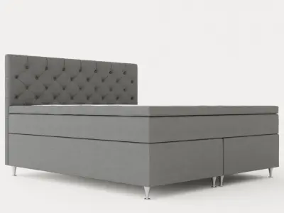 Joluma Complete Bed Package Continental Bed 180x200 Gray Low-poly 3D model