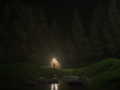 Hunters Cabin Free 3D model