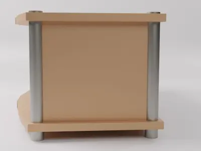 WOODEN TV RACK Low-poly 3D model
