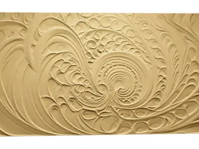 modern panel wall decor set relief stl mural CNC 191 3D model