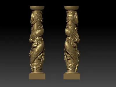 dragon column 02 3D print model