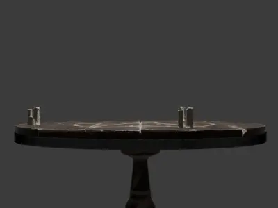 Antique Table Chair 3D model