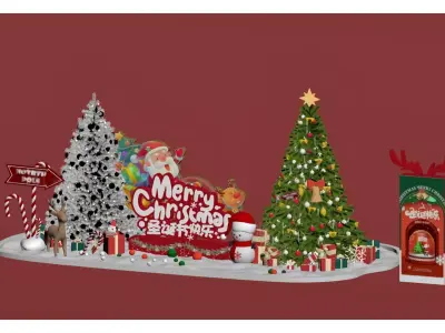 Christmas-themed Scenes 3D model
