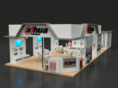 Exhibition stall design  1800x600 cm 3D model