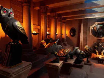 Sand shrine Low-poly 3D model