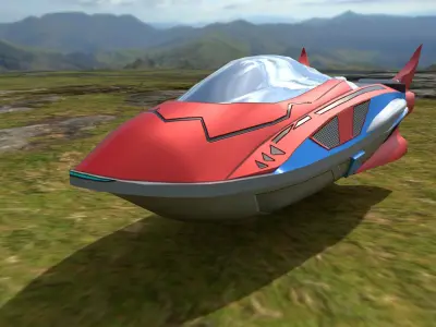 Racing Boat Low-poly 3D model