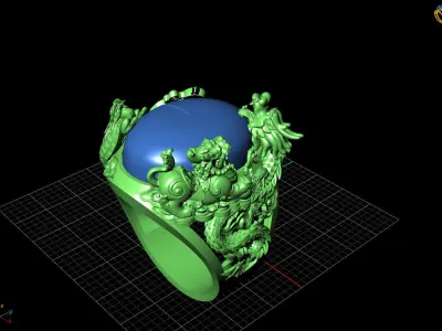 RINGS DRAGON 3D print model